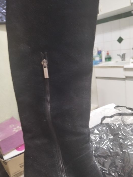 Продам сапоги замшевые