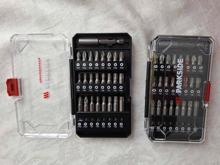 Trusa cu BITI si accesoriu fixare bormasina Parkside