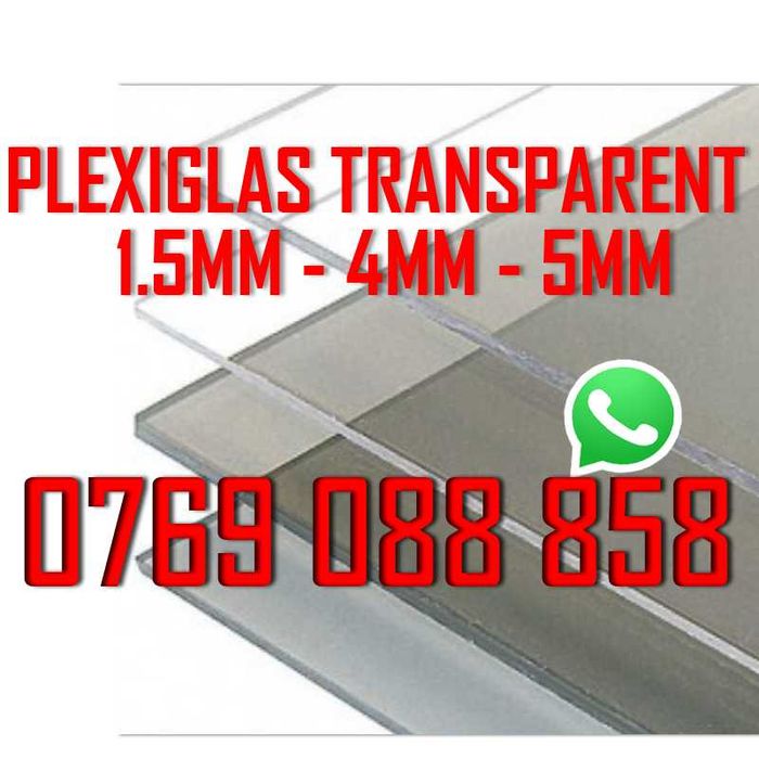 Plexiglas Transparent 3mm, 4mm, 5mm, etc - Bolintin-Vale