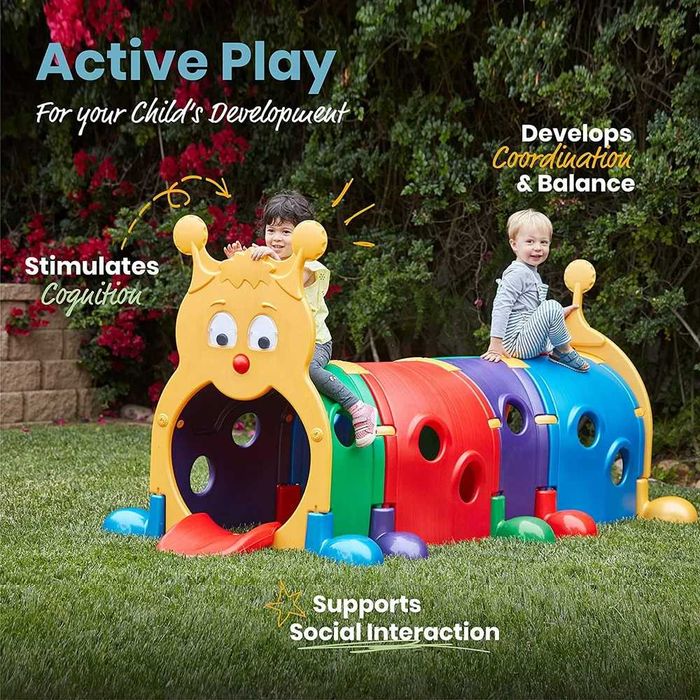 Тунел Гъсеница за игра на открито и закрито