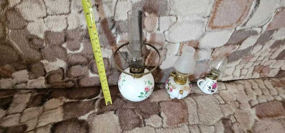 set 3 lampi decor functionale cu gaz/gas