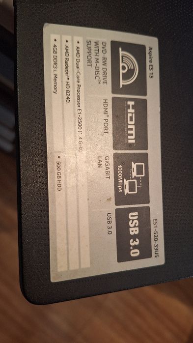 Лаптоп Acer Aspire ES 15
