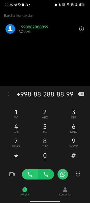Telefon raqami sotiladi