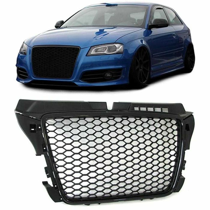 Grila Centrala Audi A3 8P Facelift RS Style Negru Lucios 2008 - 20012