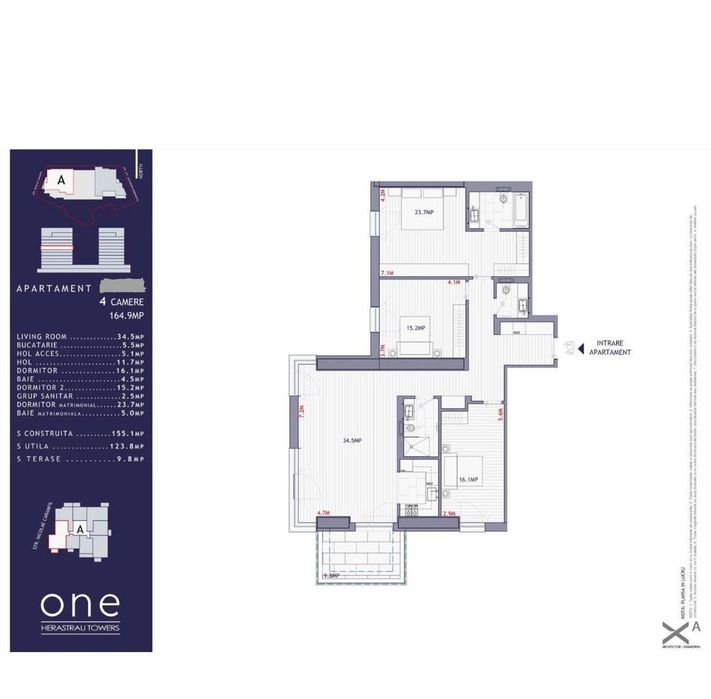 Apartament de Lux - 4 Camere | One Herăstrău Tower | Etaj 7