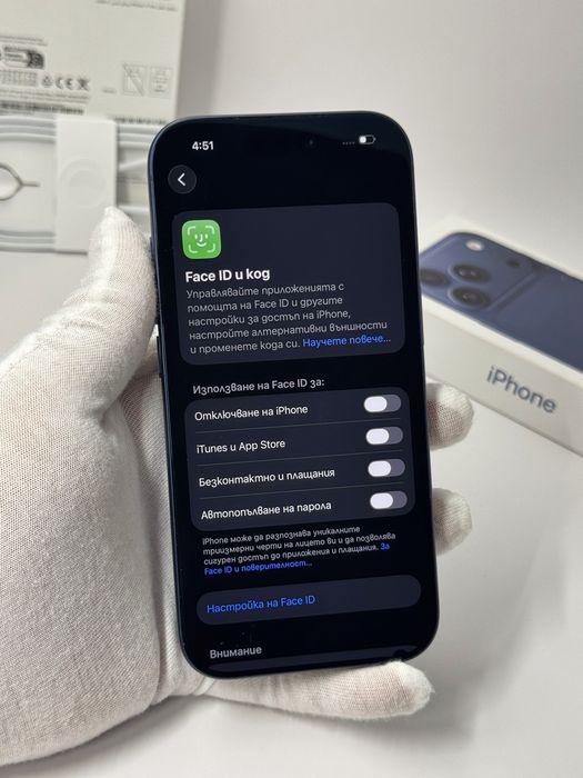 iPhone 17 Pro, 256GB, Blue, 99% батерия, КАТО НОВ, 2г. ГАРАНЦИЯ!