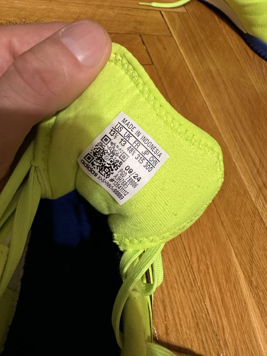 Ghete fotbal sala Adidas piele naturala 31,5 cm, mar. 48 2/3