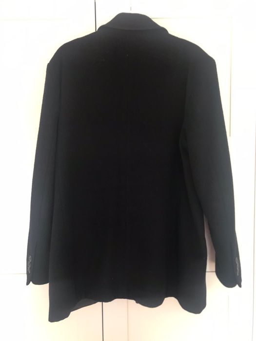 Palton barbatesc negru marime 52 XXL Suvari 78% lana 22% polyester
