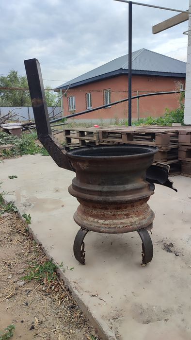 Мобильная печь для казана