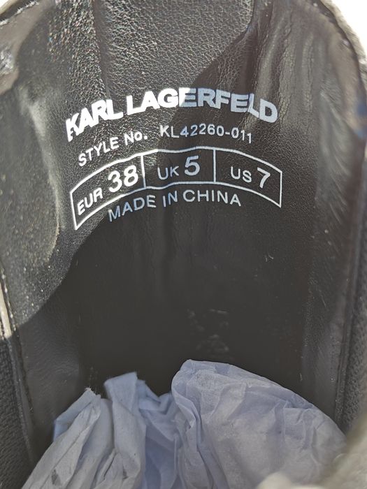 Ghete Karl Lagerfeld Mid originale piele naturală cool