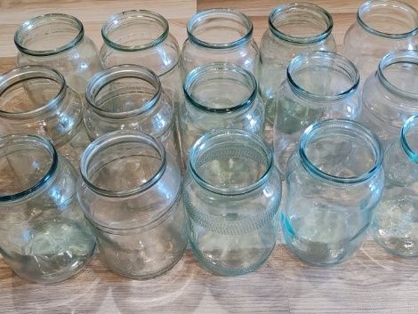 Стекланный банка 1л 2л много