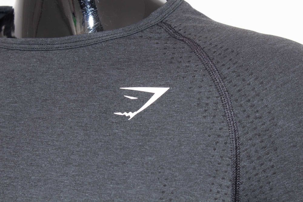 Gymshark комплект топ и клин висока талия сиво и лилаво за фитнес S