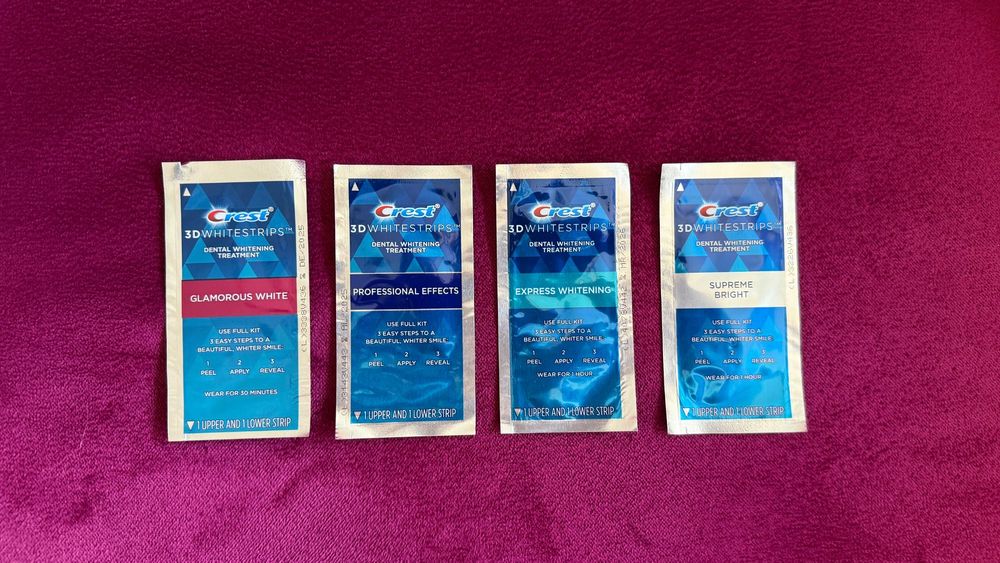 Pasta de dinti albit dintii Crest 3D WHITE albire Benzi Plasturi