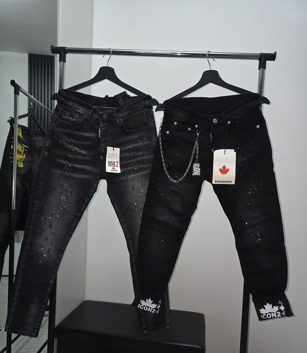 Blugi de barbati Icon dsquared2  negru gri