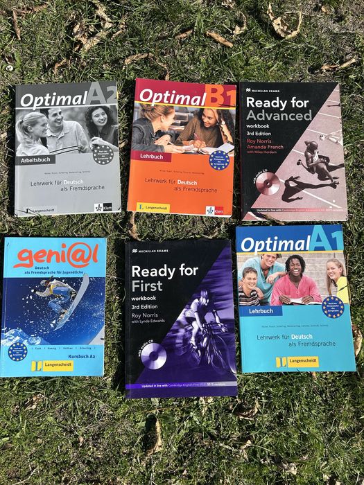 Учебни помагала Genial,  SICHER по Немски; Upstream Английски език