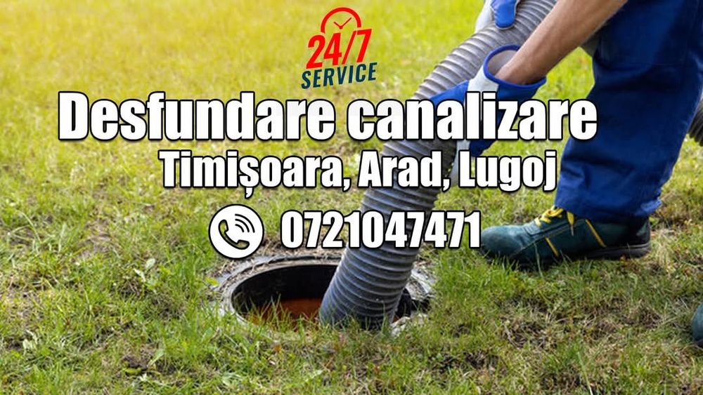 Desfundare canalizare presiune apă 250 de bari