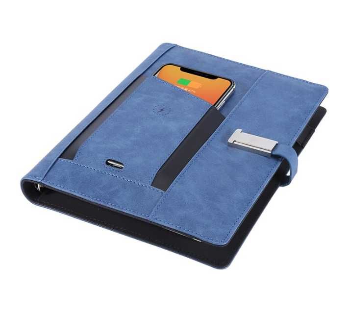 Блокнот с беспроводной зарядкой и флешкой — iPhone/Xiaomi