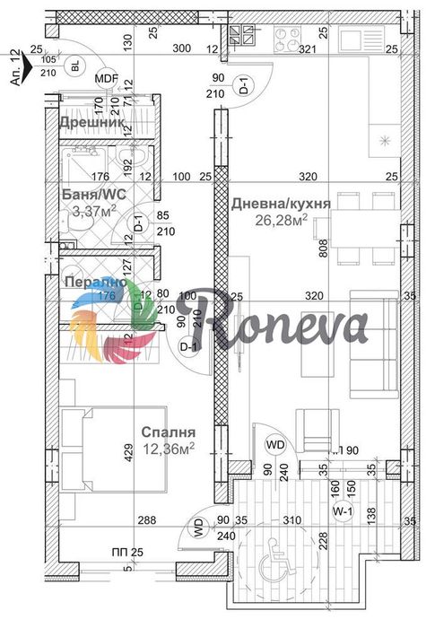 Двустаен южен м-т Сотира
