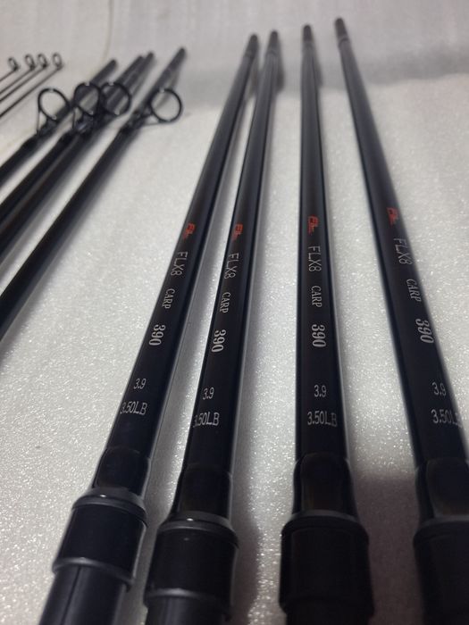 Set 4 FLX8 3.90M, 3.5 Lbs  3 seg+ 4 EastShark Ei 10000