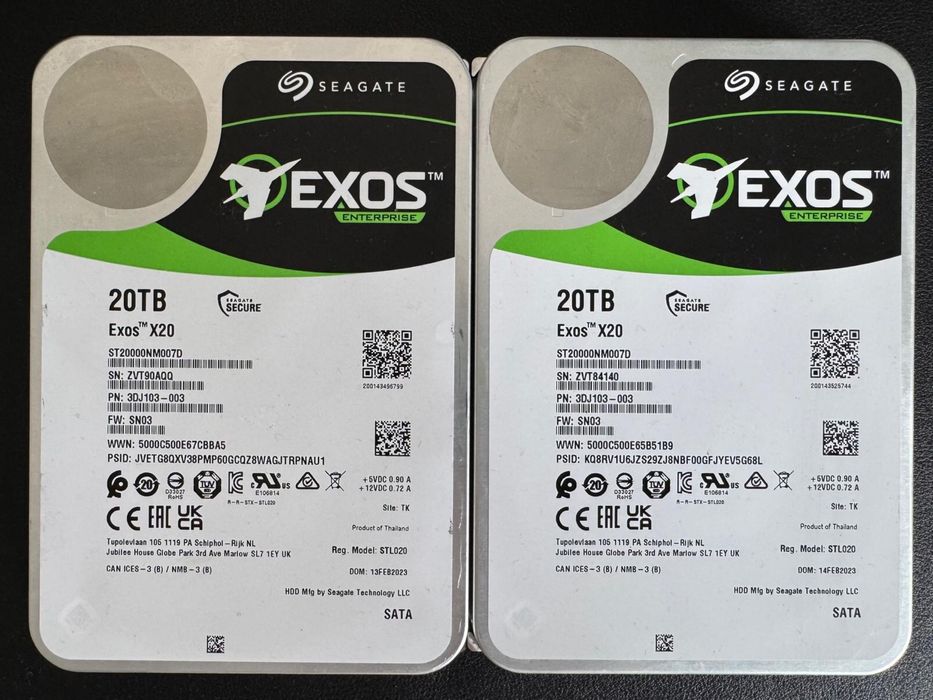 Vand 2 buc HDD 20TB Segate EXOS Hard Disk-pret fix