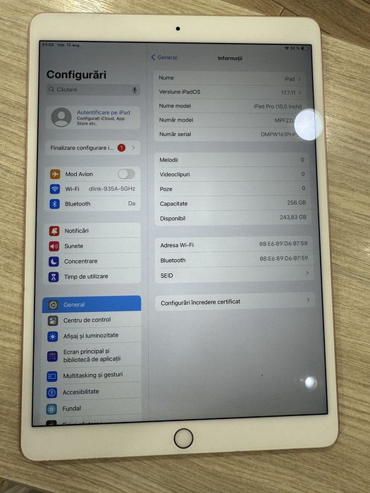 tableta Apple iPad Pro 10,5inch 256gb, baterie 89%