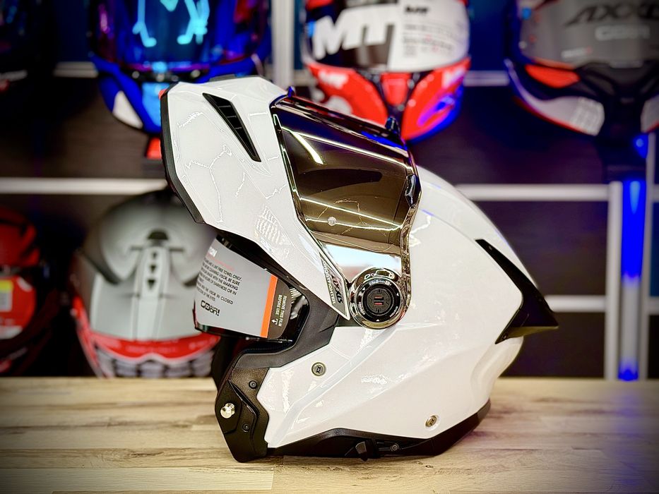 Casca Moto Axxis Ghost Fighter/SV Alb Lucios