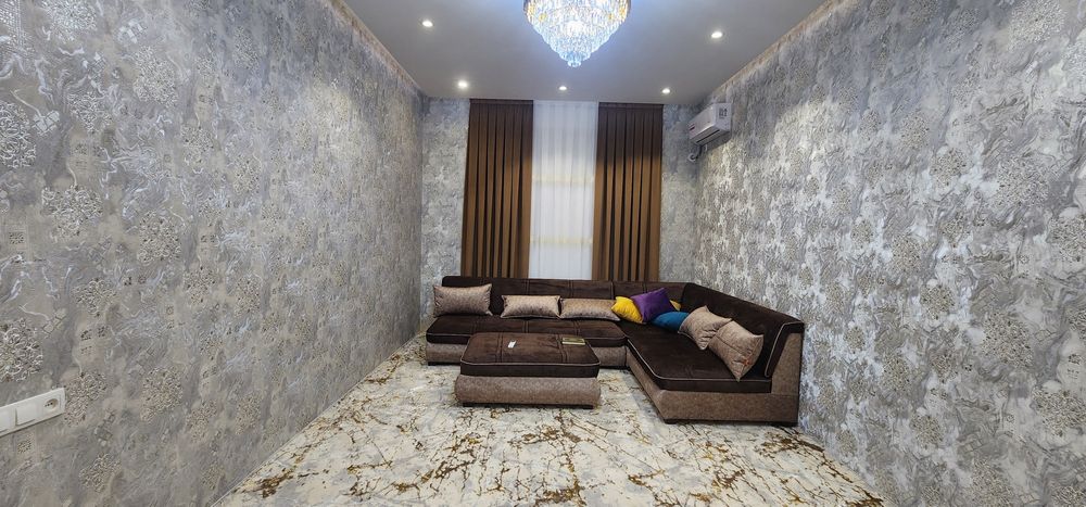 Алмазар район Замона новастройка 2комнатная новая ремонт 2етаж 66квм