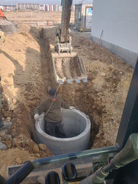 Экскаватор Тараз мини  трактор малютка , водопровод Су кіргізу септик