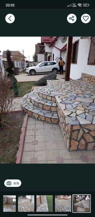 Piatra naturala de munte de Grecia 100%.  Lucrez în toată Țara