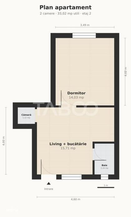 Apartament cu 2 camere de vanzare la cheie in cartierul Marasti