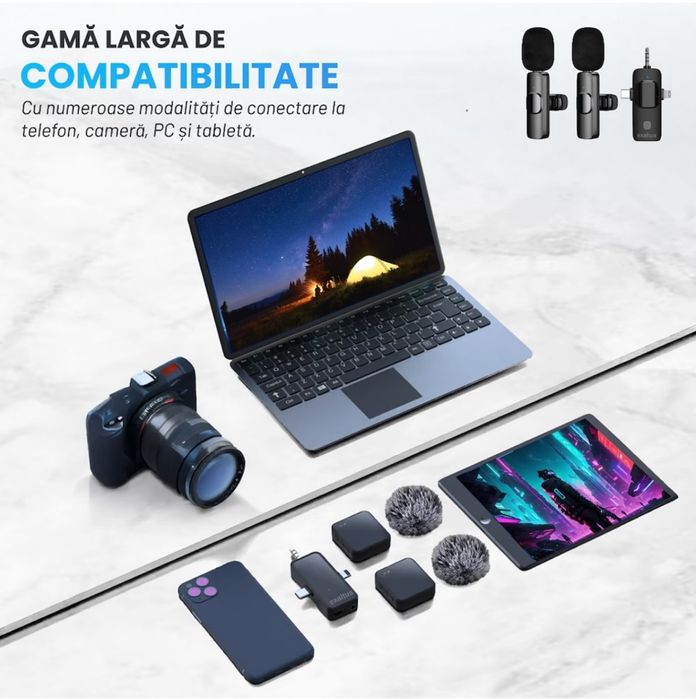 Set 2 Microfoane Lavaliera Profesionale, Exaltus®