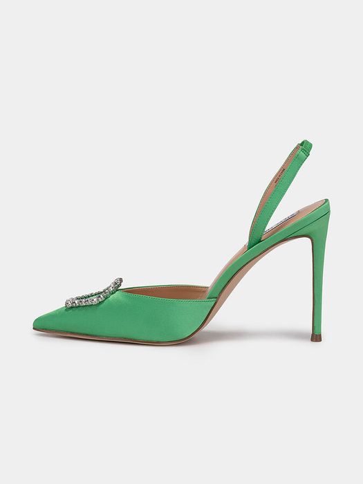 Нови високи обувки стилето Steve Madden в зелено