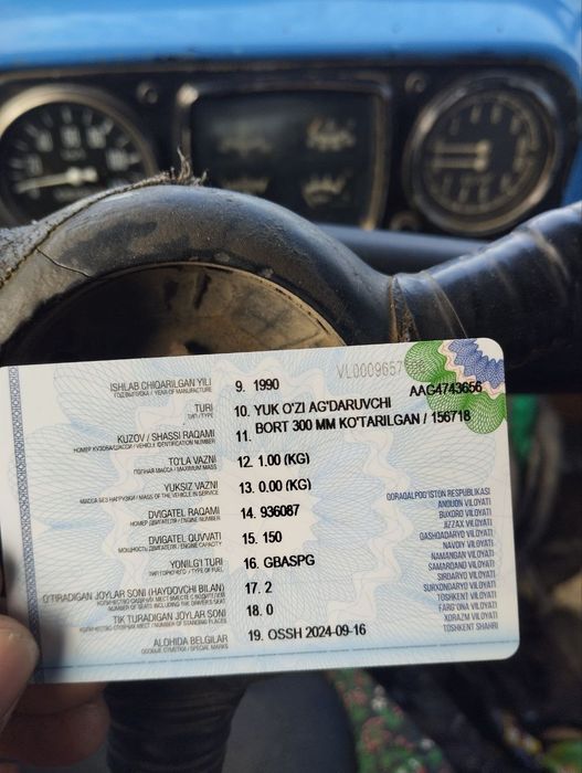 Zil samasval holati zoʻr mtzga metan qoyilgan