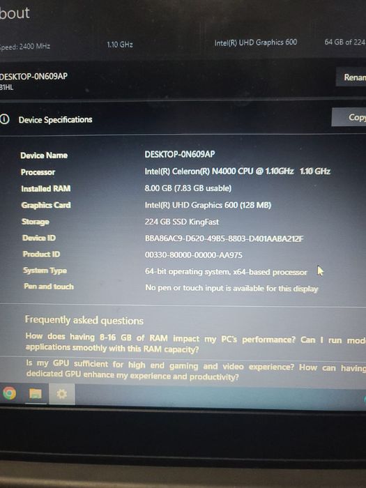 Laptop  LENOVO IdealPad Slim