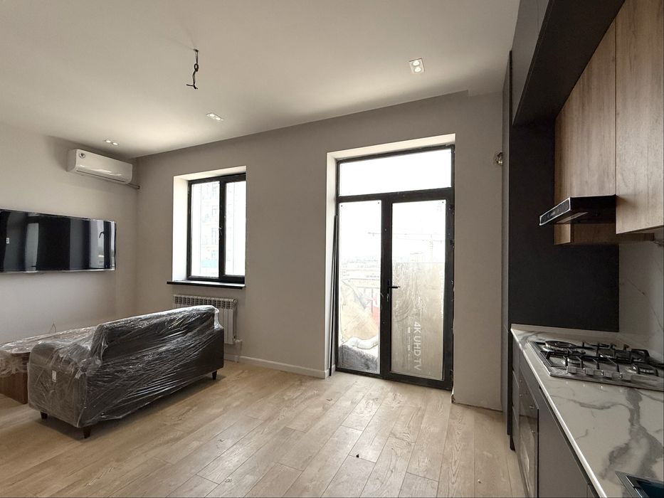 Однокомнатная студия 1/6/9 Олмос Резидент, с мебелью и техникой