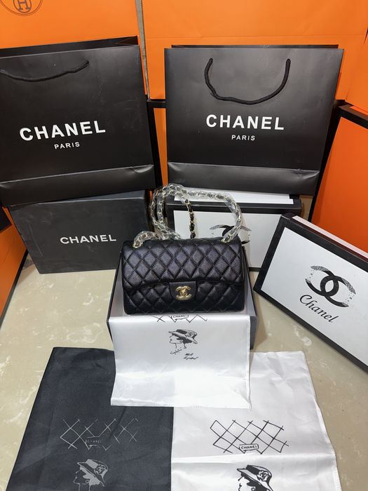 Geanta Chanel 26cm /negru/gri/rosu/bej