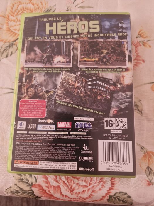 Xbox 360 игра Hulk