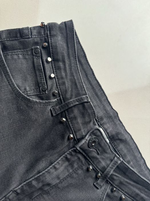 Pantaloni de blug negrii cu tinte