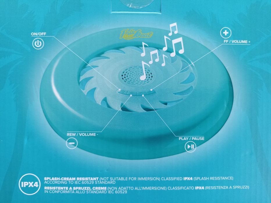 Фризби с вгадена Bluetooth колонка и светлини Frisbeat Cellular line