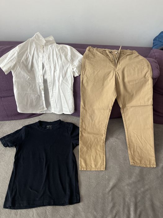 Vand camasa+ pantalon +tricou  h&m 6-7 ani