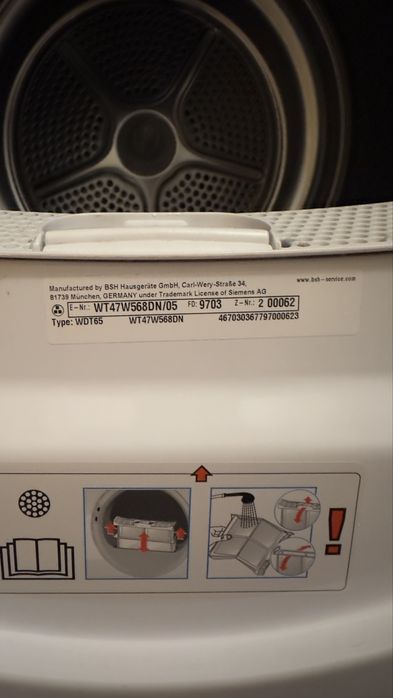 Пералня AEG 9 kg с пара + Сушилня Siemens 8 kg