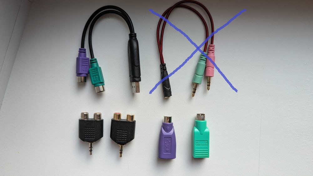 Продам нов переходники USB- PS/2, аудио-переходник, аудио-разветвитель