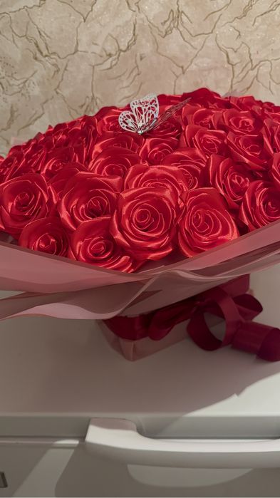 Букет из атласных лент