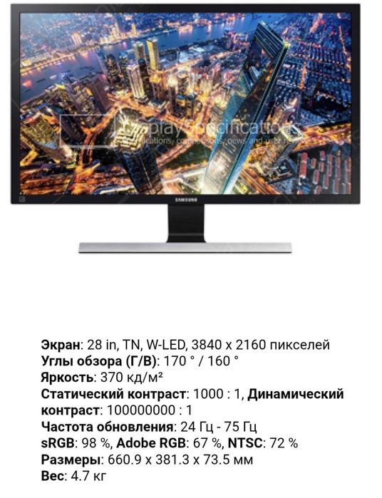 Samsung 28 дюйм 4к