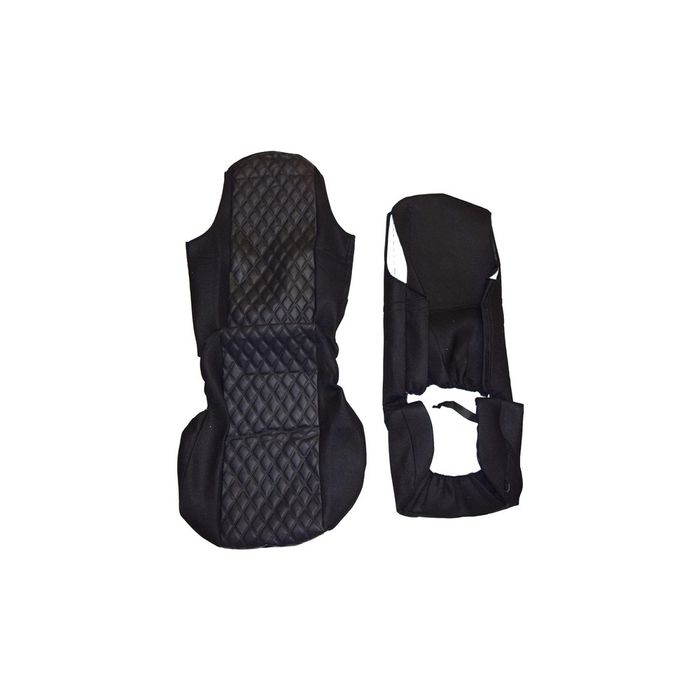 Huse scaun CAMION universale fata ROMB - Negru cusatura Neagra