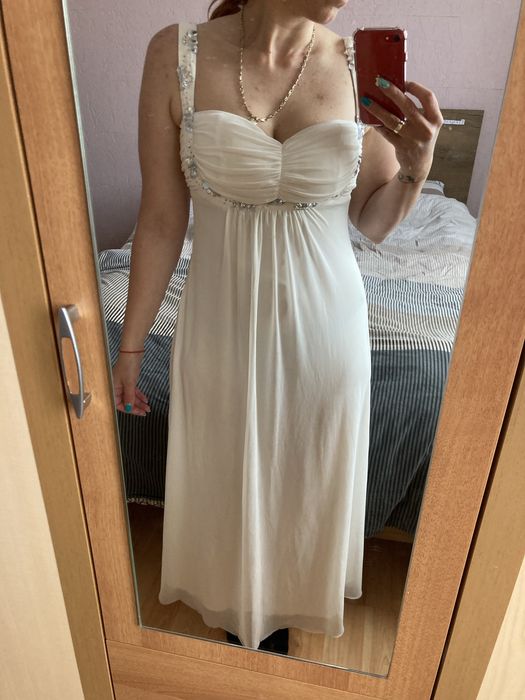 Дамска рокля бял цвят S/M