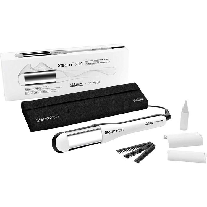 SteamPod 4.0 L’Oréal PROFESSIONNEL PARIS ROWENTA Salon LP74 Преса за коса с пара Straighten Маша Електрическа четка сешоар дифузер гаранция прическа