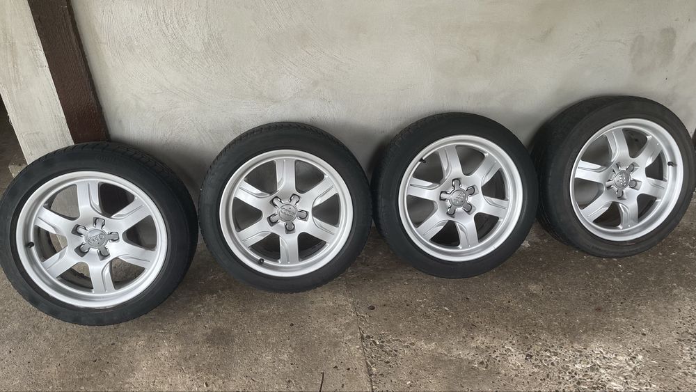 Jante + Cauciucuri Iarna Continental 205/50 R17 93H pentru Audi A4 B8