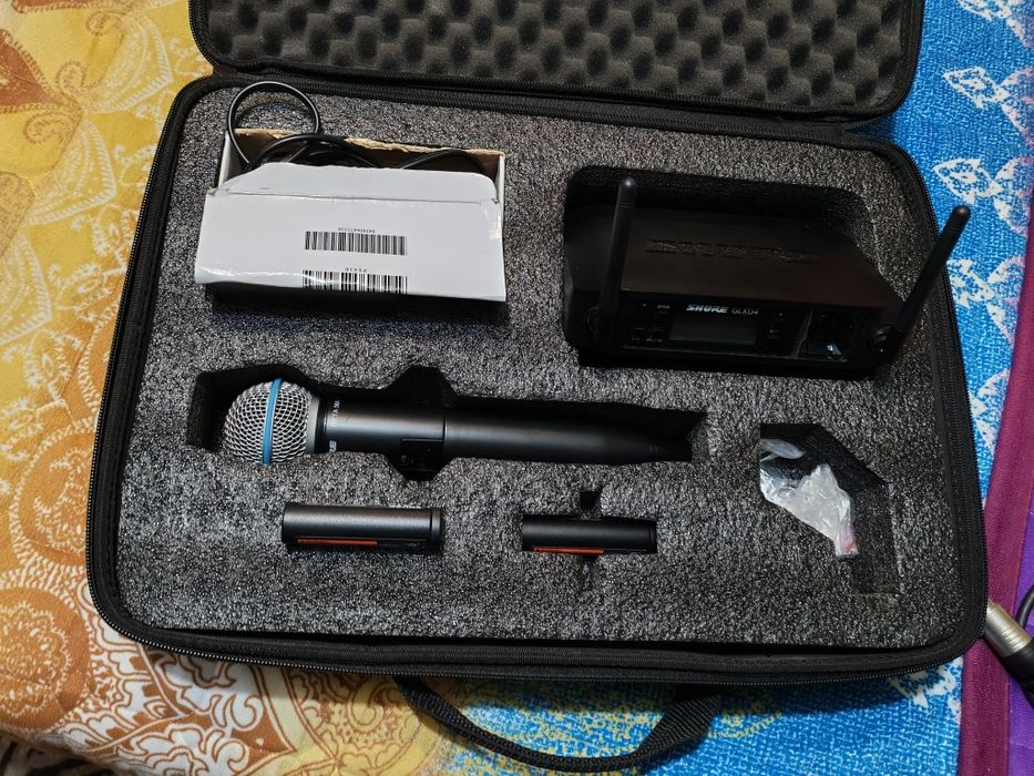 Microfon shure glxd4 cu shure beta 58 cu 2 bateri că nou