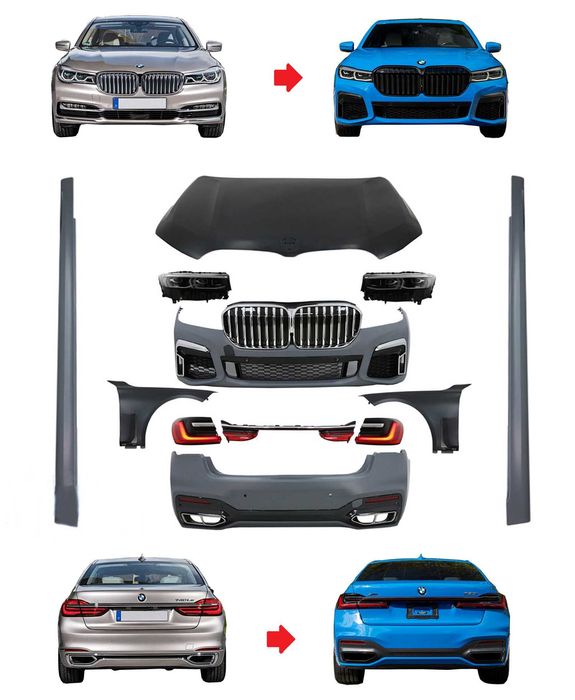 BMW G11 G12 пълна конверсия към М760 LCI фейслифт М пакет ОЕМ качество